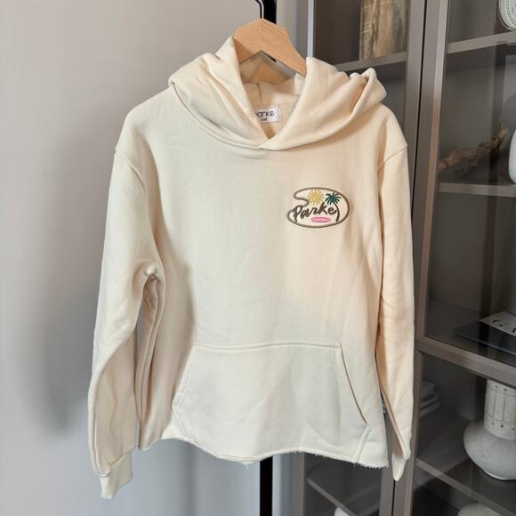 Parke The Bay Side Hoodie NEW Miami Cream Pullover Graphic Logo Sweatshirt S M - Picture 2 of 7